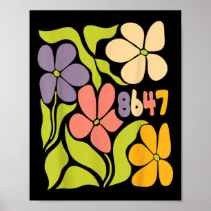 Vintage 86 47 Anti-Trump-Blume Präsident Poster