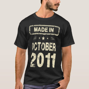 Vintage 8. Geburtstag Lustig Hergestellt Im Oktobe T-Shirt