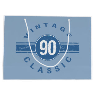 Vintage 90. Geburtstag Große Geschenktüte