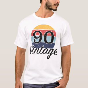 Vintage 90. Geburtstag Sonnenuntergang T-Shirt