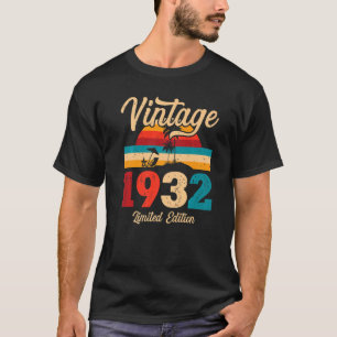 Vintage 90. Geburtstags-T-Shirt Vintage 1932 90 Ja T-Shirt