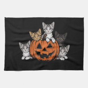 Vintage 90er Cat Halloween Retro Spooky Jahreszeit Geschirrtuch