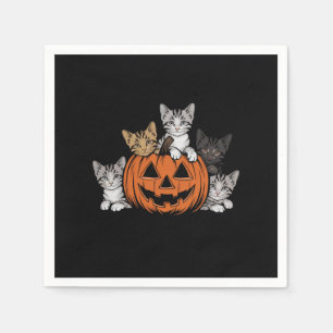 Vintage 90er Cat Halloween Retro Spooky Jahreszeit Serviette
