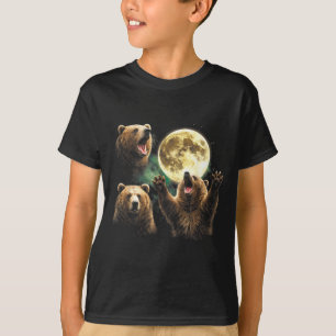 Vintage 90er Grizzlybär Heult zum Mond Bär T-Shirt