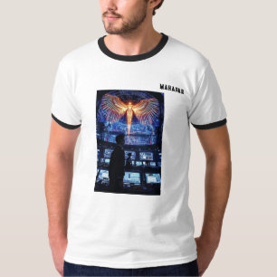 **Vintage 90er Jahre Evangelion Ray-Traced Artwork T-Shirt