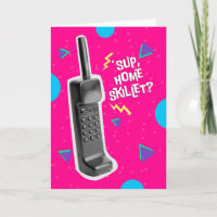 Vintage 90er Jahre schnurloses Telefon in humorvol