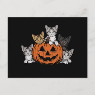 Vintage 90er Katzen Halloween Retro Gruselige Jahr Postkarte