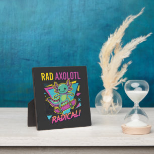 Vintage 90er Stil Axolotl Skateboard Rad Neon Fotoplatte