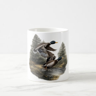 Vintage 90er Stockenten Rustikaler Cabincore-Style Kaffeetasse