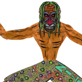 Vintage 90s Cheeky Tiki Surfing Retro Cartoon T-Shirt