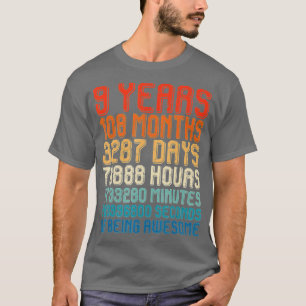 Vintage 9. Geburtstag Retro 9 Jahre alter Junge Ki T-Shirt