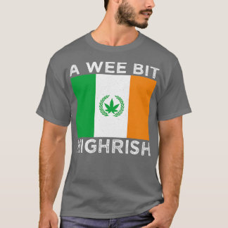 Vintage A Wee Bit Highrish Irland Flagge St Patric T-Shirt