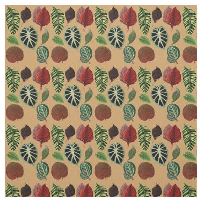 Vintage Abbildung des kolossalen Leaf Botanischer  Stoff (Muster)