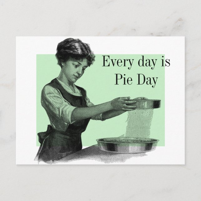 Vintage Abbildung einer Damenbackerei Postkarte (Vorderseite)