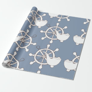 Vintage Abbildung nahtloses Musterrad und tu Geschenkpapier
