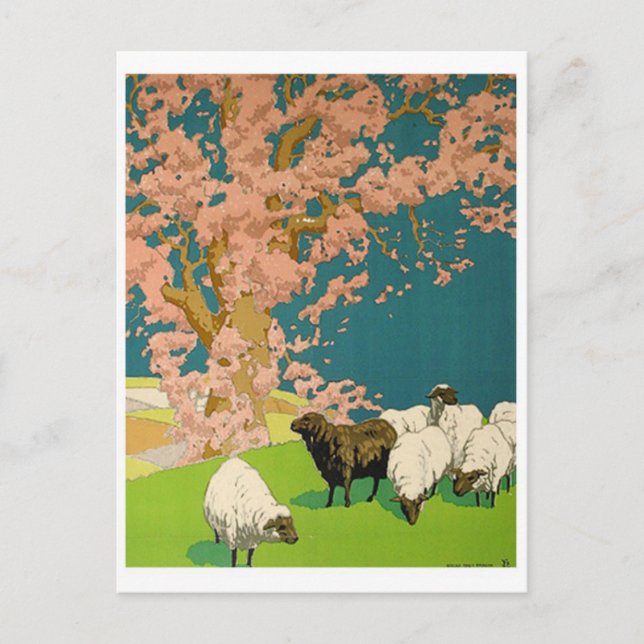 Vintage Abbildung Postcard Postkarte (Vorderseite)