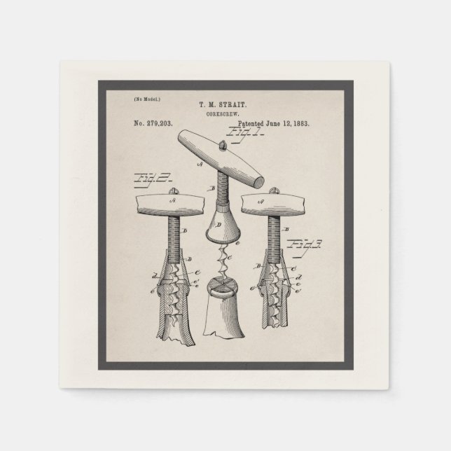 Vintage Abbildung Serviette (Vorderseite)