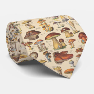 Vintage Abbildung von Pilzen Krawatte