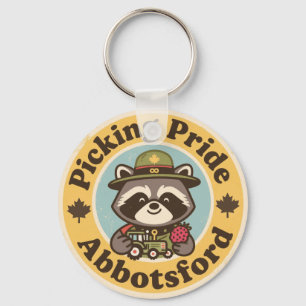 Vintage Abbotsford BC Pflückstolz Schlüsselanhänger