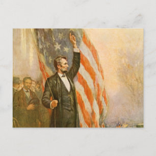 Vintage Abe Lincoln Amerikanischer Präsident Unabh Postkarte