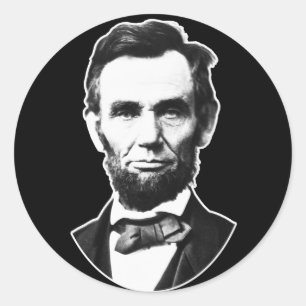 Vintage Abe Lincoln Runder Aufkleber