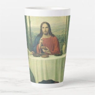 Vintage Abendmahl in Emmaus mit Jesus Christus Milchtasse