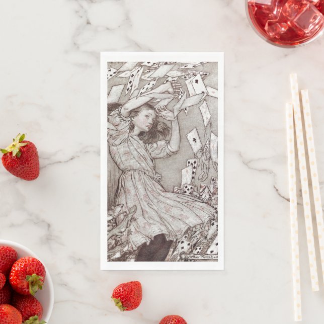 Vintage Abenteuer Alice im Wunderland (1907) Serviette (Beispiel)