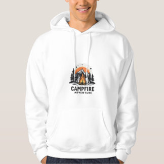 Vintage-Abenteuer am Lagerfeuer Outdoor-Camping Hoodie