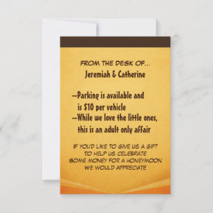 Vintage-Abenteuer-Hochzeitsinformationskarte Einladung