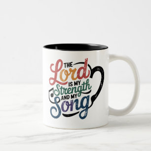 Vintage abgenutzt 'Der Herr ist meine Stärke' Zweifarbige Tasse
