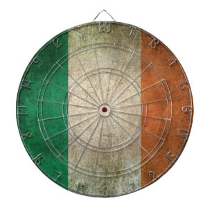 Vintage abgenutzte Flagge Irlands Dartscheibe