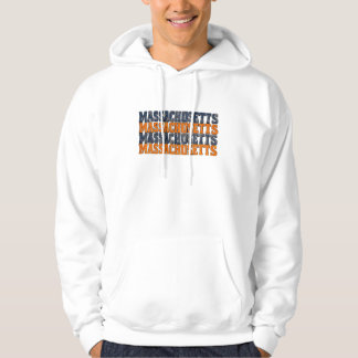 Vintage abgenutzte Massachusetts-gestapelte Typogr Hoodie
