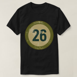 Vintage abgenutzte Nummer 26 T-Shirt