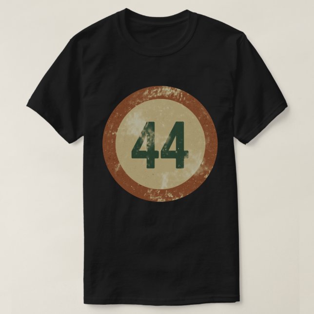 Vintage abgenutzte Nummer 44 T-Shirt (Design vorne)