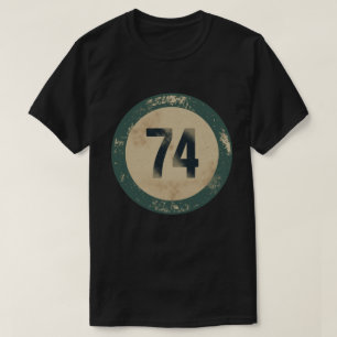 Vintage abgenutzte Nummer 74 T-Shirt