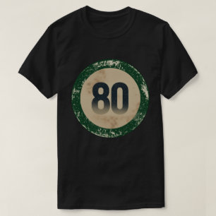Vintage abgenutzte Nummer 80 T-Shirt