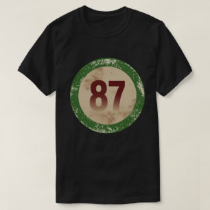 Vintage abgenutzte Nummer 87 T-Shirt