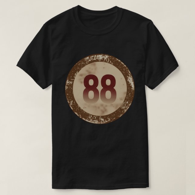 Vintage abgenutzte Nummer 88 T-Shirt (Design vorne)