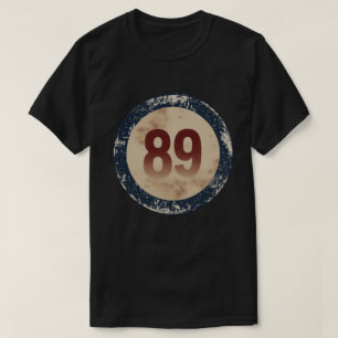 Vintage abgenutzte Nummer 89 T-Shirt
