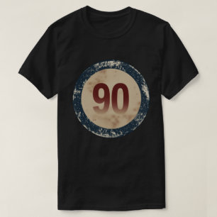 Vintage abgenutzte Nummer 90 T-Shirt