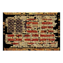 Vintage abgenutzte USA-Buchstaben und amerikanisch