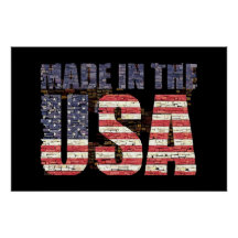 Vintage abgenutzte USA Buchstaben und Flagge
