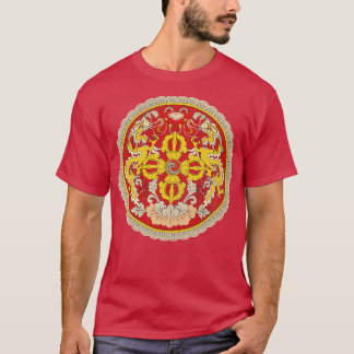 Vintage abgenutztes Wappen von Bhutan T-Shirt