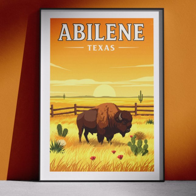 Vintage Abilene Texas Poster (Von Creator hochgeladen)
