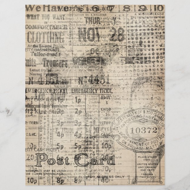 Vintage-Abreiß-Schabblattpapier (1) (Vorderseite)