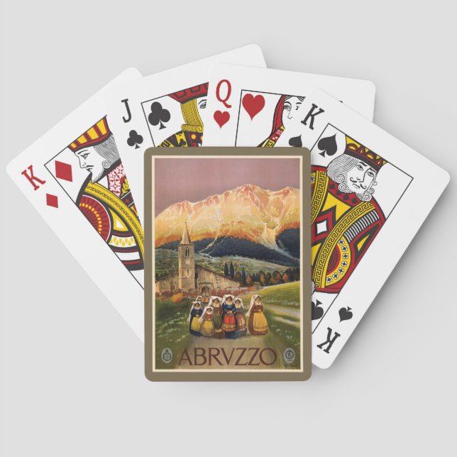 Vintage Abrvzzo Italien Spielkarten (Rückseite)