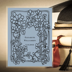 Vintage Abschluss Blumen Save The Date Postkarte