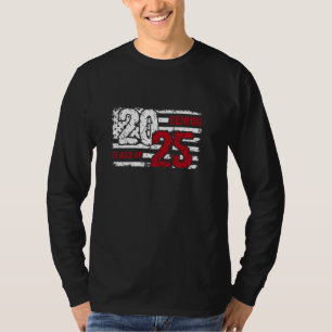 Vintage-Abschlussklasse 2025 Senior Amerikanische T-Shirt
