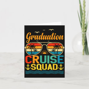 Vintage-Abschlusskreuzfahrt-Squad-Sonnenbrille Karte