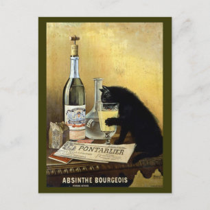 Vintage Absinthe Bourgeois-Werbung Postkarte